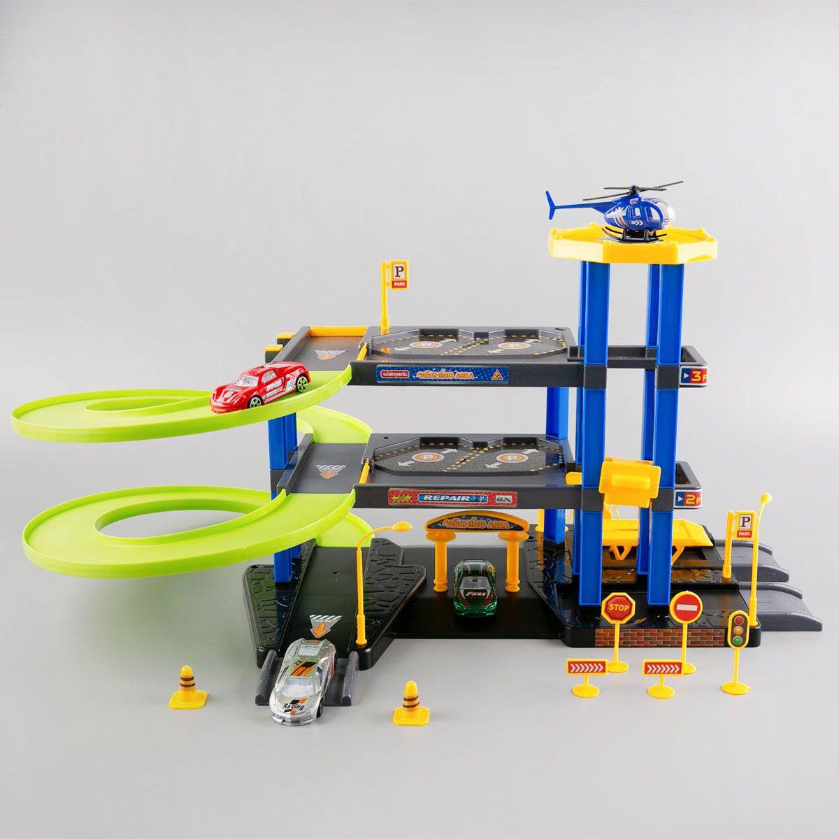 Игровой набор Parking 3 уровня + 4 транспортных средства WW