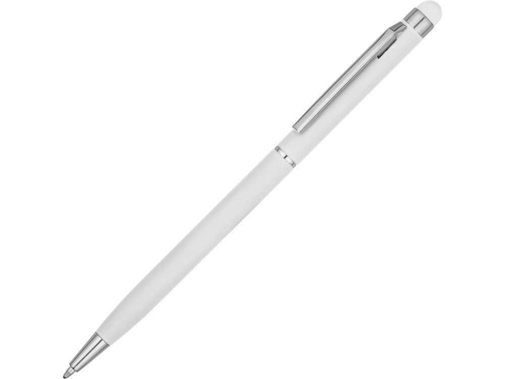Ручка-стилус шариковая Jucy Soft с покрытием soft touch, белый (Р)