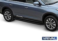 Пороги, подножки "Premium-Black" GAC GS8 2019-2023