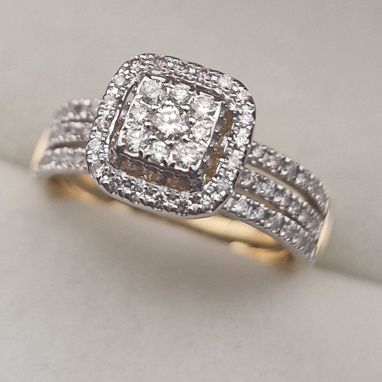 Золотое кольцо с бриллиантами 0.60Сt SI1/H VG-Cut