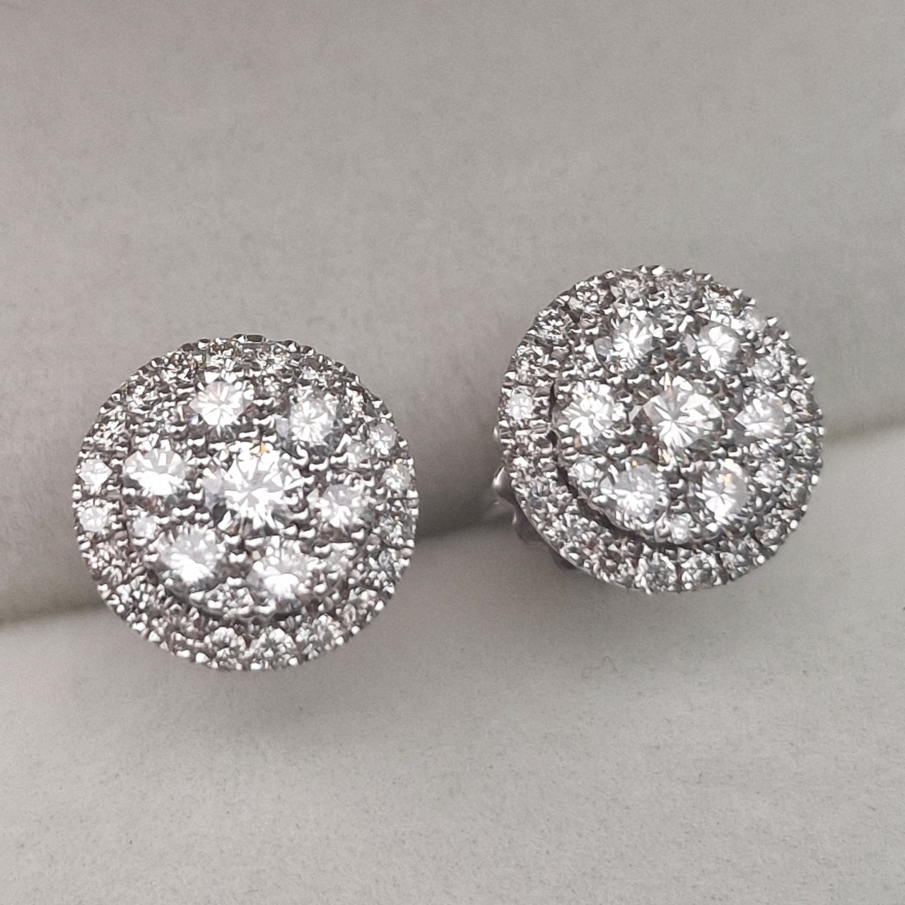 Золотые серьги с бриллиантами 1,095Ct VS2/H, VG-Cut