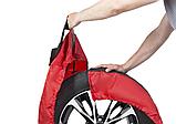 Чехлы для хранения автомобильных колес, 4 штуки, размер от 13” до 20”, цвет черный/красный, фото 4