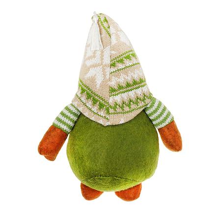 Новогодняя игрушка Рождественский гном, зеленый (4710), фото 2