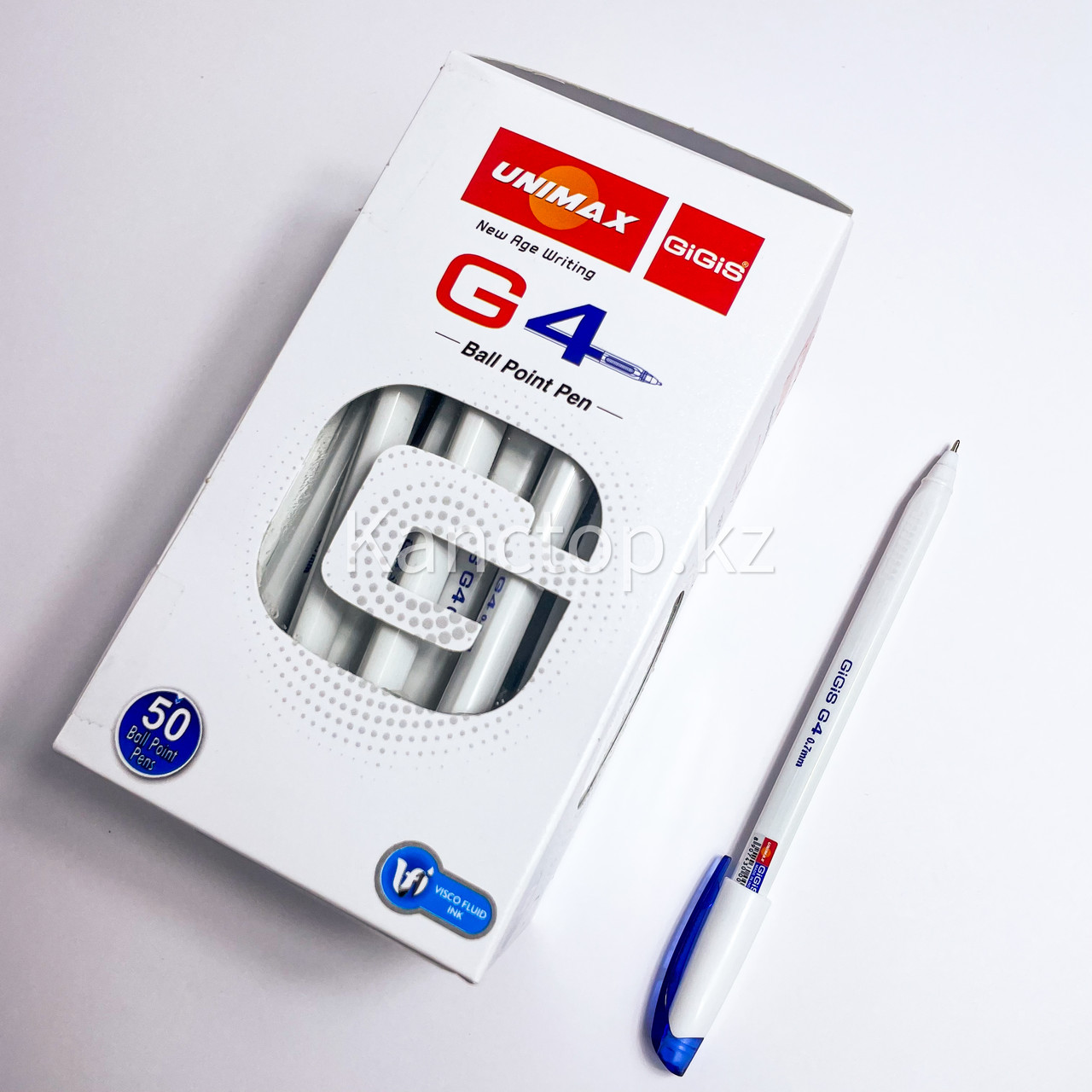 Ручка шариковая UNI-MAX G4 синяя 0.7мм - фото 1 - id-p70063968