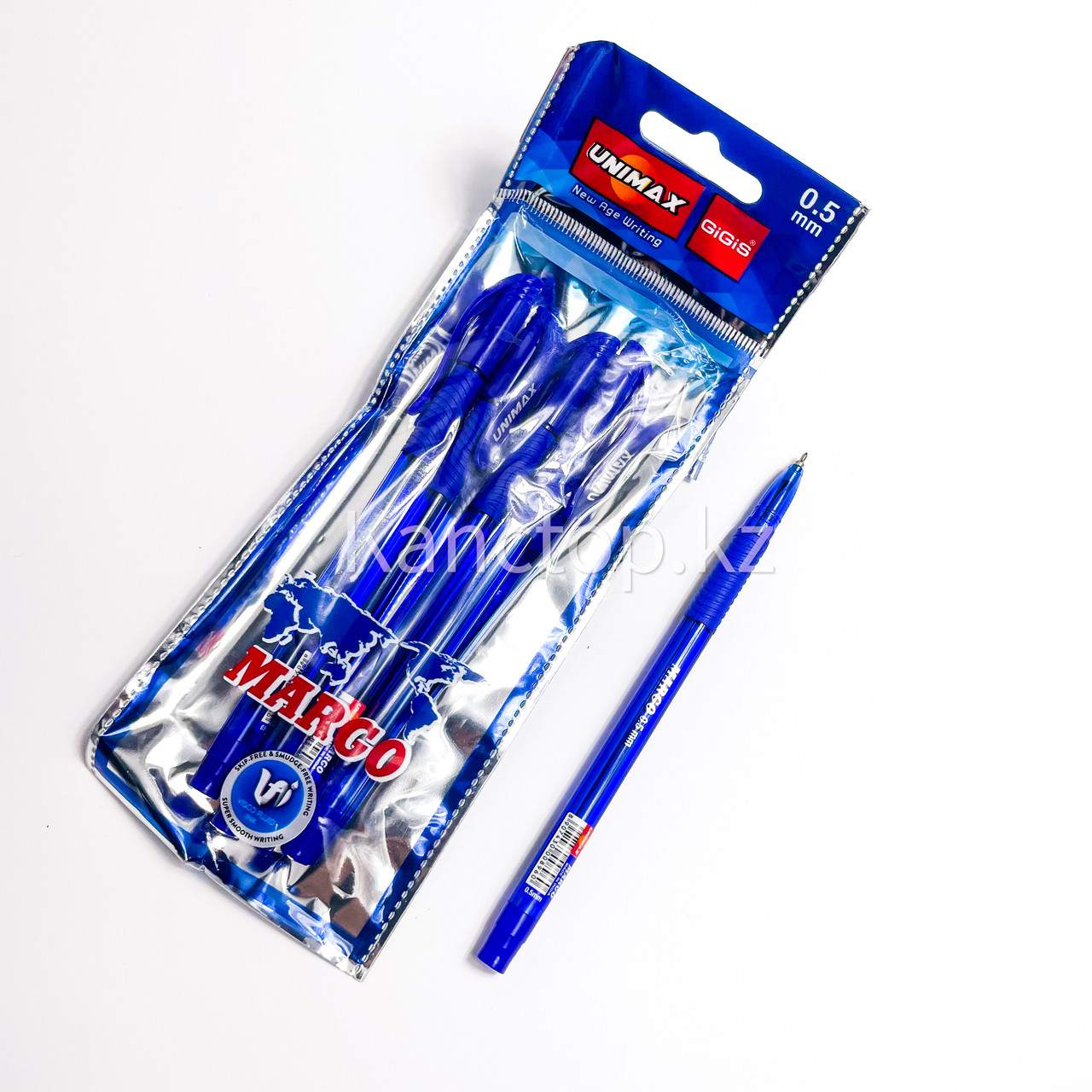 Ручка шариковая UNI-MAX MARGO 0.5мм синяя
