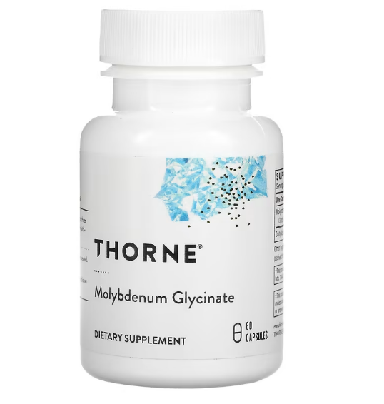 Thorne Research, Глицинат молибдена, 60 капсул