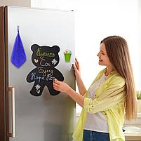 Доска на холодильник магнитно-меловая 30х40 см "Teddy Bear" с набором аксессуаров, BRAUBERG, фото 5