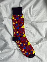Мужские носки с принтом "треугольники"