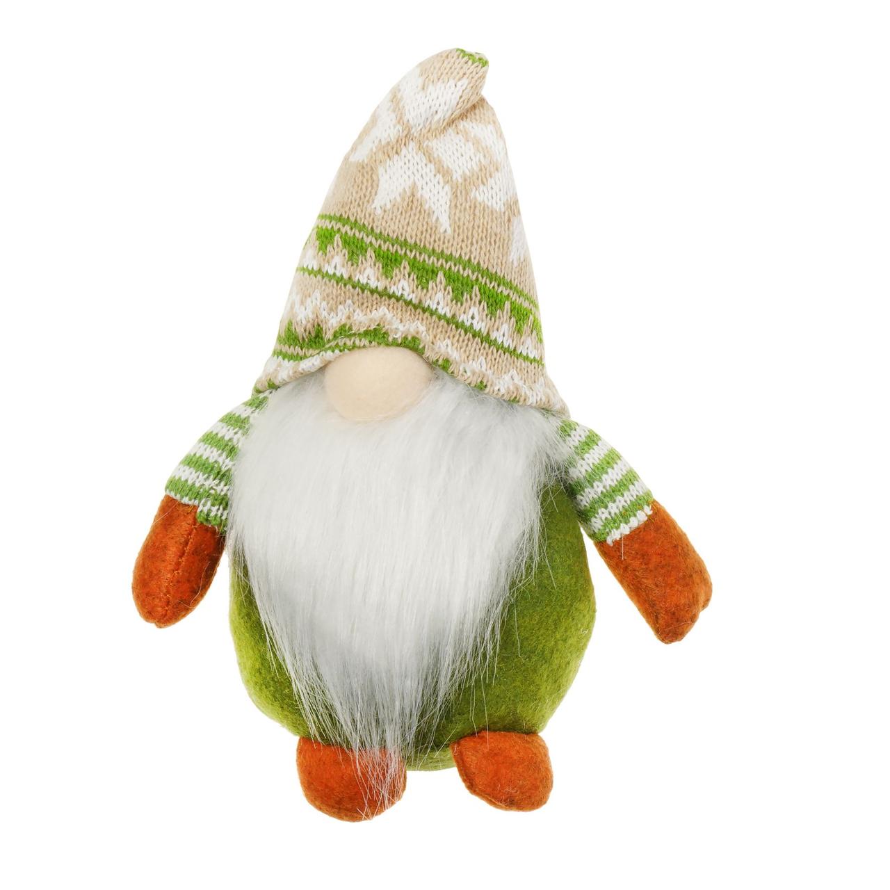 Новогодняя игрушка Рождественский гном, зеленый (4710)