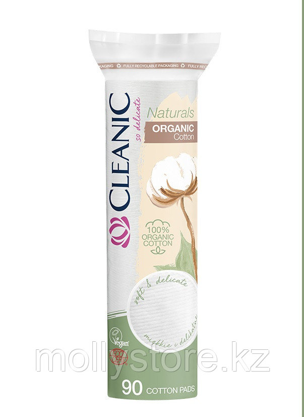 Ватные диски Cleanic Naturals Organic Cotton 90 штук