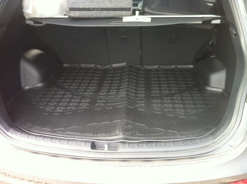 Коврики в багажник для Hyundai Santa Fe 5 мест (2012-2018) - фото 2 - id-p104885831