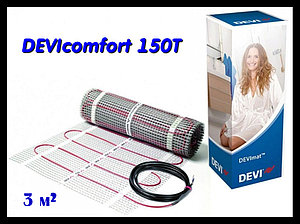 Двухжильный нагревательный мат DEVIcomfort 150T - 0,5м x 6м (DTIR-150, площадь: 3 м2., мощность: 450 Вт)
