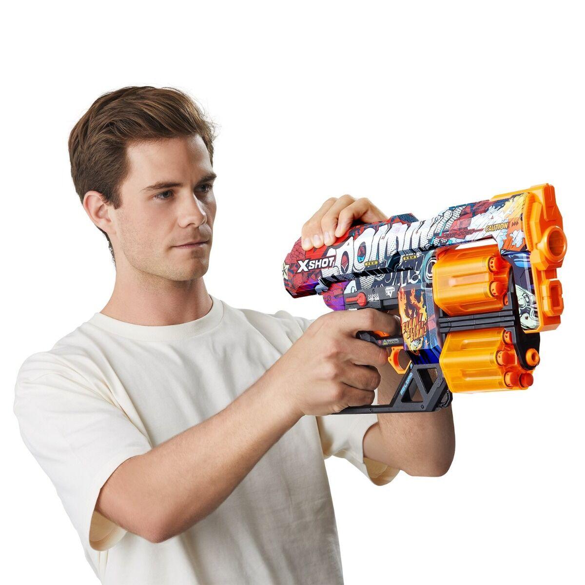 Игрушка Бластер Dread - Boomс 12 стрелами Skins  X-Shot