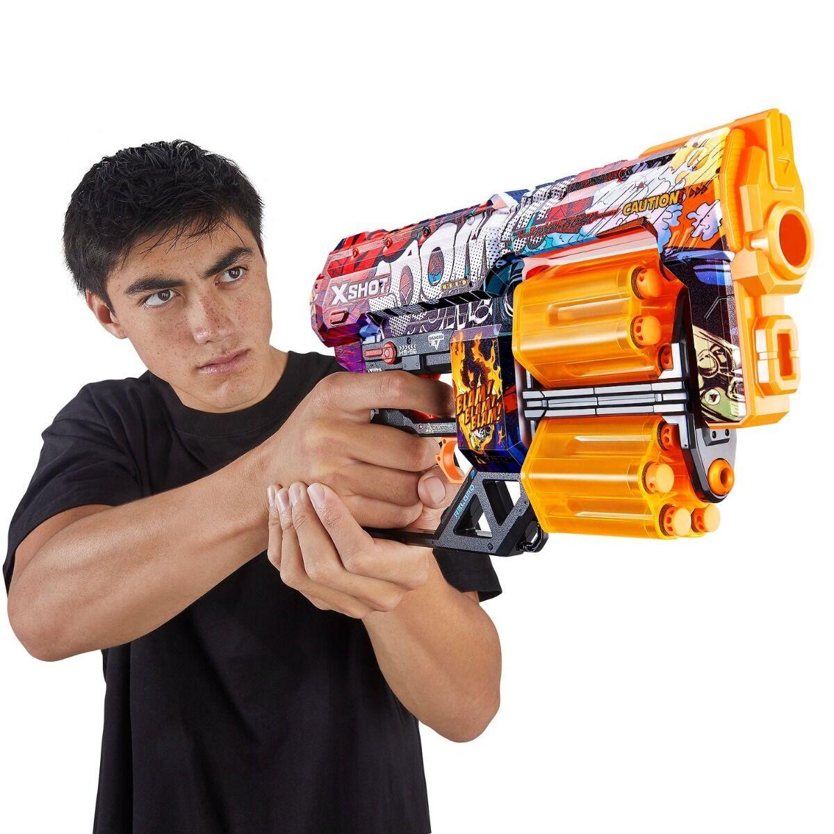 Игрушка Бластер Dread - Boomс 12 стрелами Skins  X-Shot
