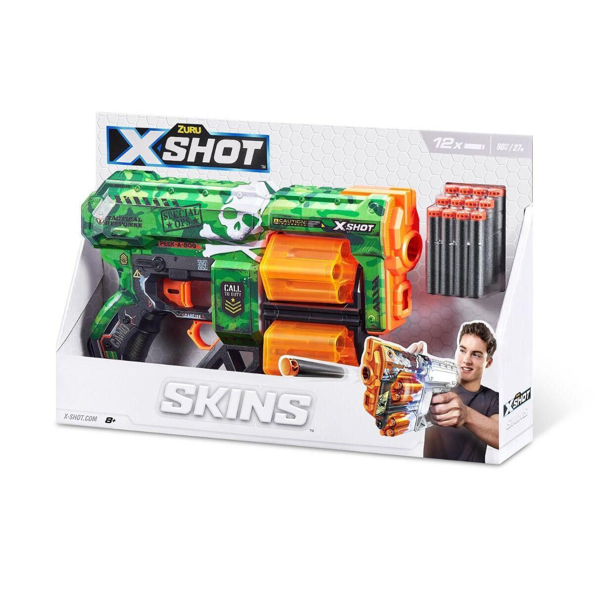 Игрушка Бластер Dread - Camo с 12 стрелами Skins  X-Shot