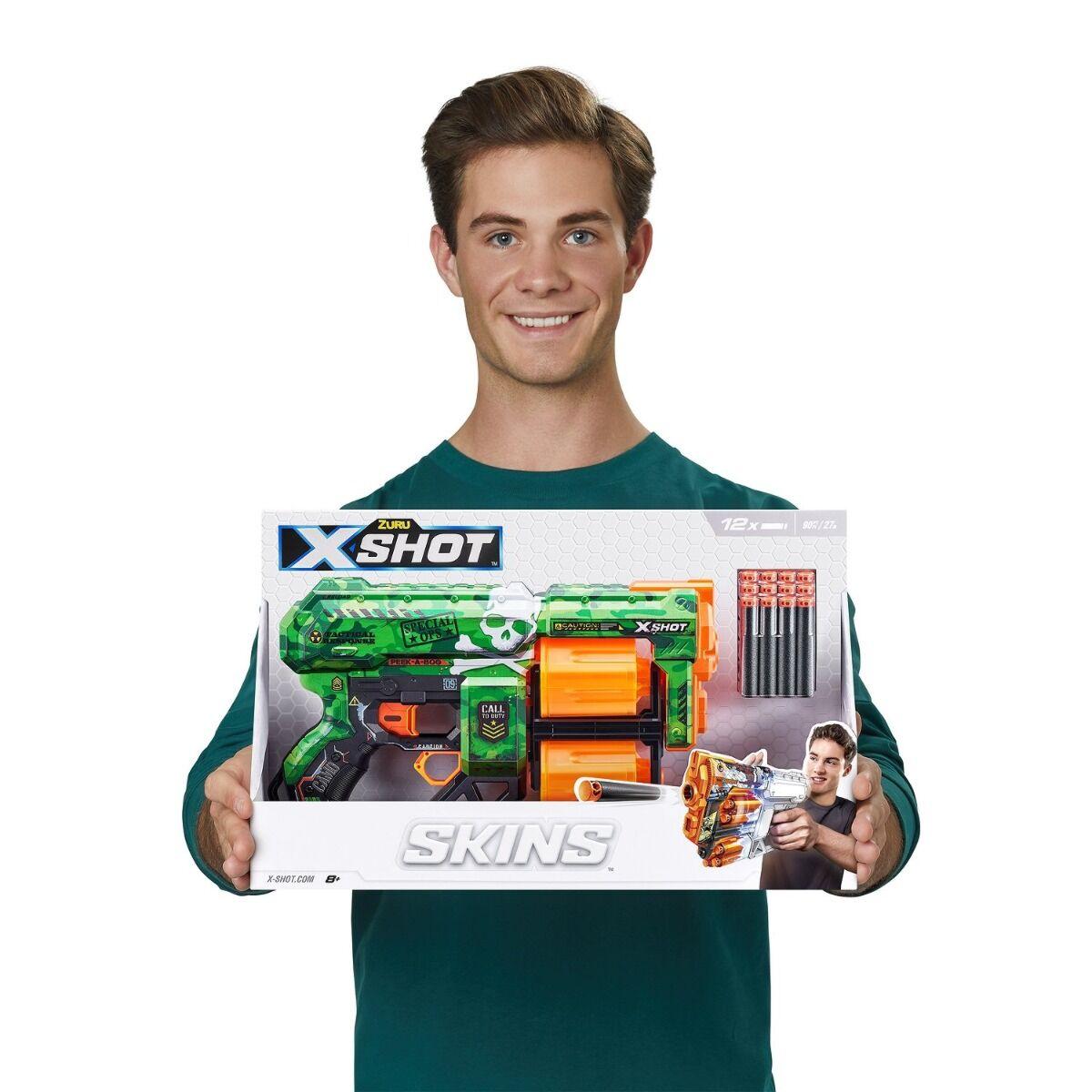 Игрушка Бластер Dread - Camo с 12 стрелами Skins  X-Shot