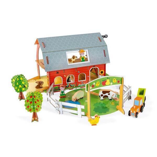 Игровой набор Janod Ферма с животными 3D