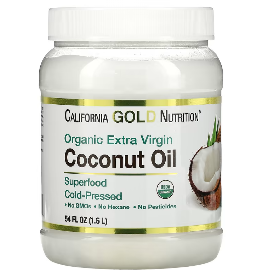 California Gold Nutrition, Органическое кокосовое масло первого холодного отжима, 1,6 л (54 жидк. унции) - фото 1 - id-p69078999