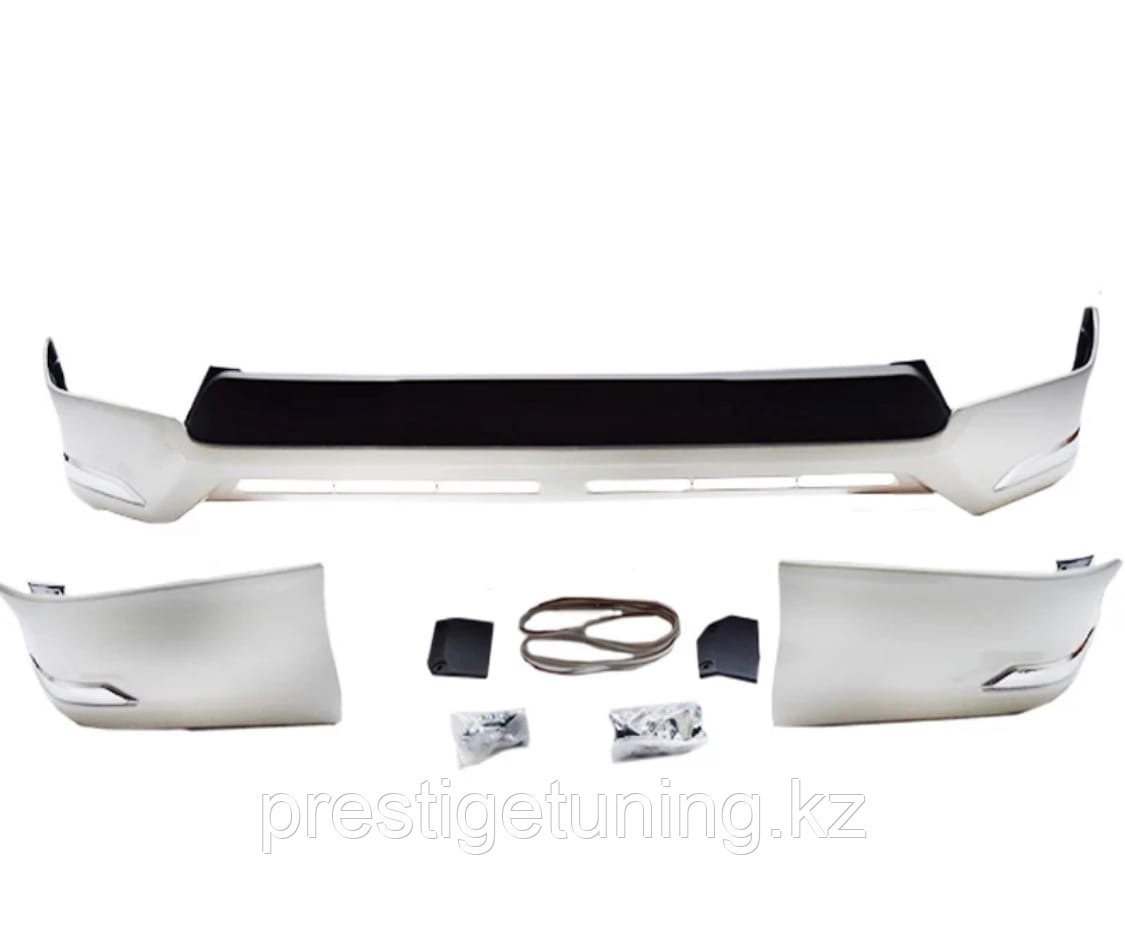 Аэродинамический обвес URBAN LED на Land Cruiser Prado 150 2014-17 Белый жемчуг (070) - фото 2 - id-p104889204