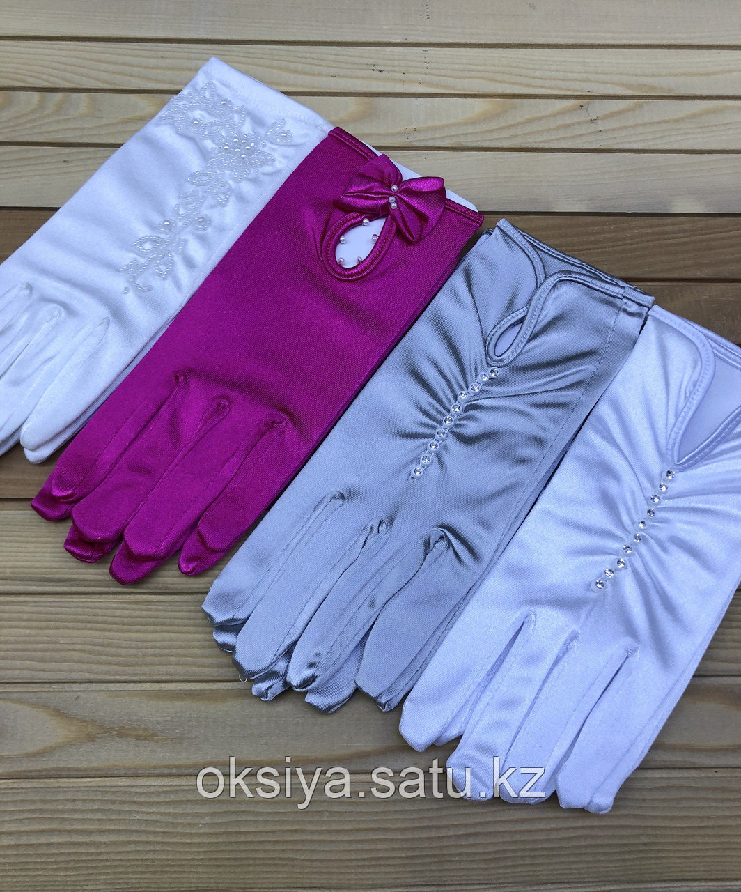 Женские атласные перчатки - фото 2 - id-p96663186