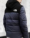 Мужская куртка TNF 11507, черный/серый, фото 4