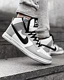 Кеды Nike SB Dunk выс сер бел зим G5, фото 2