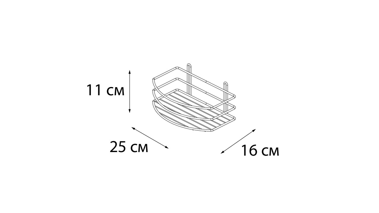 Полка овальная одноэтажная хром FX-720-1 (Fixsen, Чехия) - фото 2 - id-p104889921
