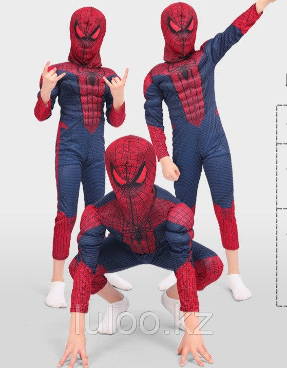 Костюм детский "Человек Паук" (Spider Man), с мускулами.