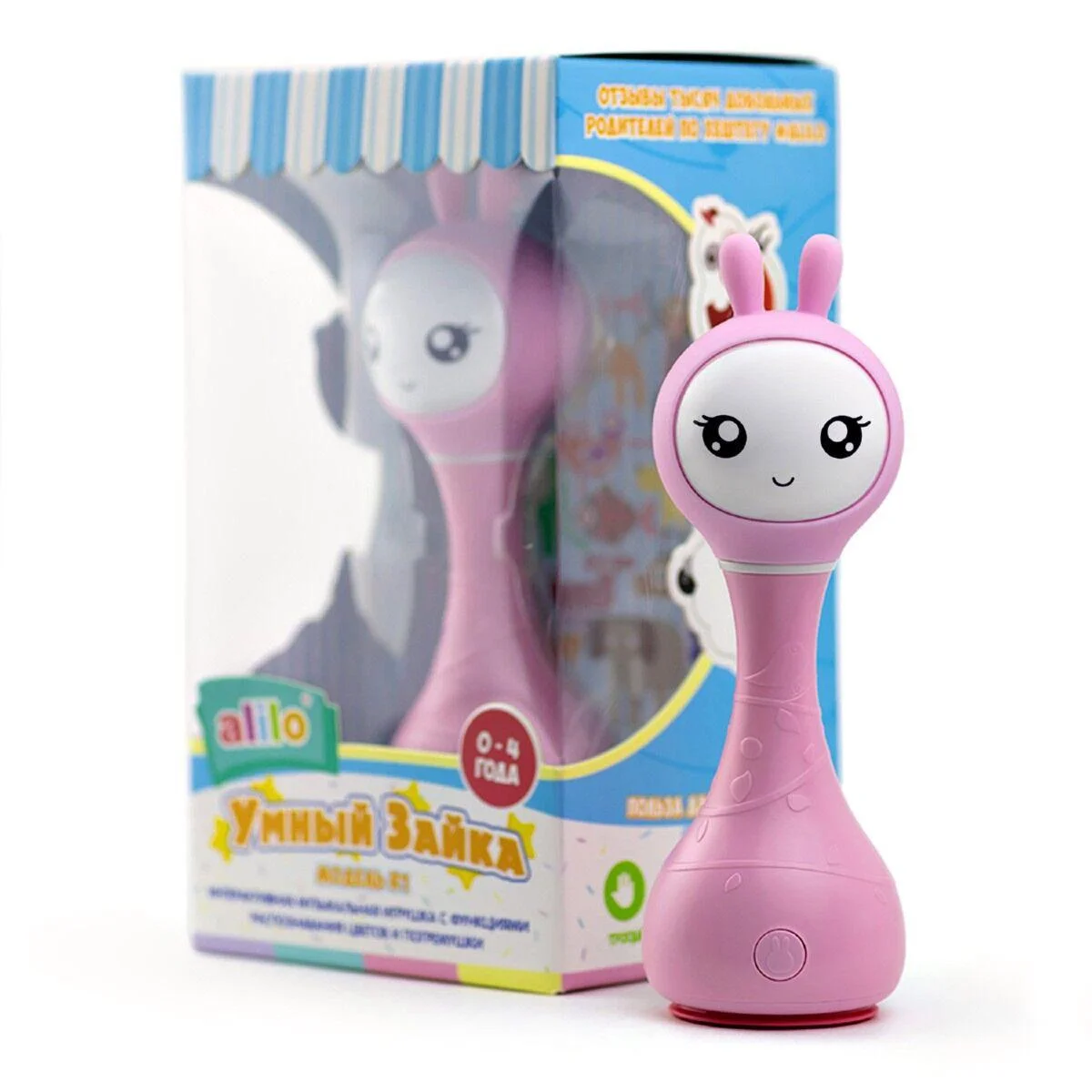 Музыкальная игрушка Умный зайка R1 розовый  Alilo