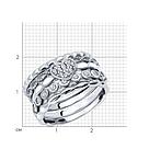 Наборное кольцо из серебра с фианитами SOKOLOV 94011708 покрыто  родием, фото 2