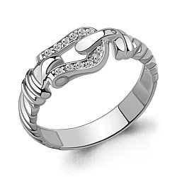 Серебряное кольцо  Фианит Aquamarine 67886А.5 покрыто  родием
