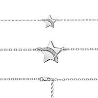 Серебряный браслет Фианит Aquamarine 74579А.5 покрыто родием