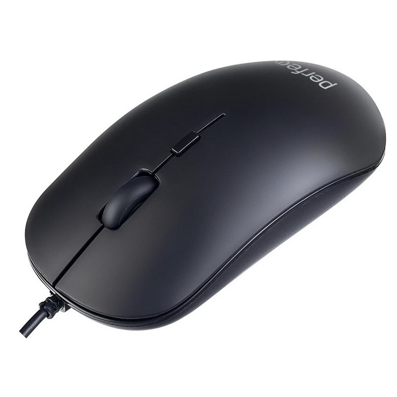 Мышь проводная Perfeo оптическая "LUMP" 3кн. USB, DPI 1000 чёрная, (PF_A4896)