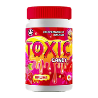 Экстремально кислые конфеты Toxic Candy ВИШНЯ банка 68гр (20шт-упак) РОССИЯ