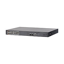 Коммутатор Dahua DH-PFS4218-16GT-190 Порты LAN: • 16 x RJ45 ( 14 PoE (802.3af/at) + 2 Hi-PoE / PoE