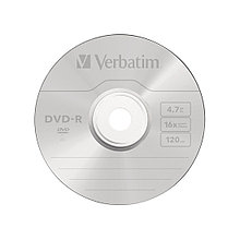 Диск DVD-R Verbatim (43548) 4.7GB 16х 50шт в упаковке Незаписанный