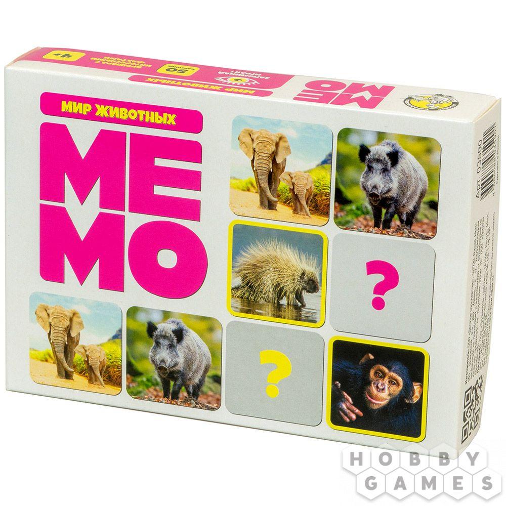 Настольная игра МЕМО Мир животных (50 карточек) - фото 1 - id-p104892989