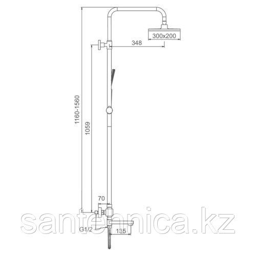 Душевой гарнитур Frap F24007 термост. хром - фото 3 - id-p104893098