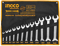 INGCO Набор рожковых ключей 12ш/ Размер: 6-32мм INDUSTRIAL