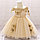 Пышное платье принцессы в сеточку с бисером 0-3 года. Цвет айвори. Детское платье., фото 3