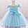 Платье принцессы с бисером 0-3 года. Цвет голубой. Детское платье., фото 2