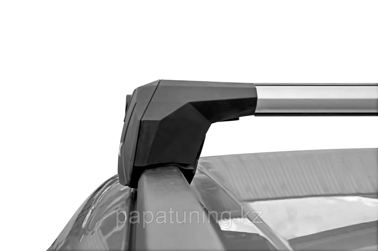 Багажная система БС6 LUX SCOUT 110 см серебристая на интегрированные рейлинги для Geely Tugella 2020- - фото 4 - id-p104894937