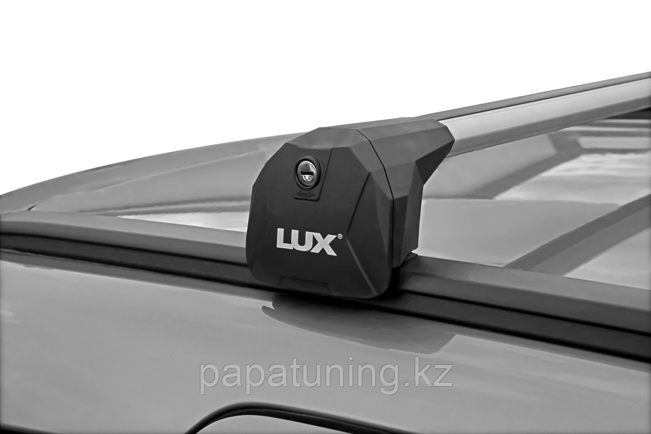 Багажная система БС6 LUX SCOUT 110 см серебристая на гладкая крыша для Hyundai Santa Fe III 2012-2017 - фото 5 - id-p104894947