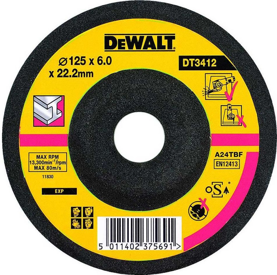 Шлифовальный абразивный диск DeWalt DT3432 230x22.2x7 мм