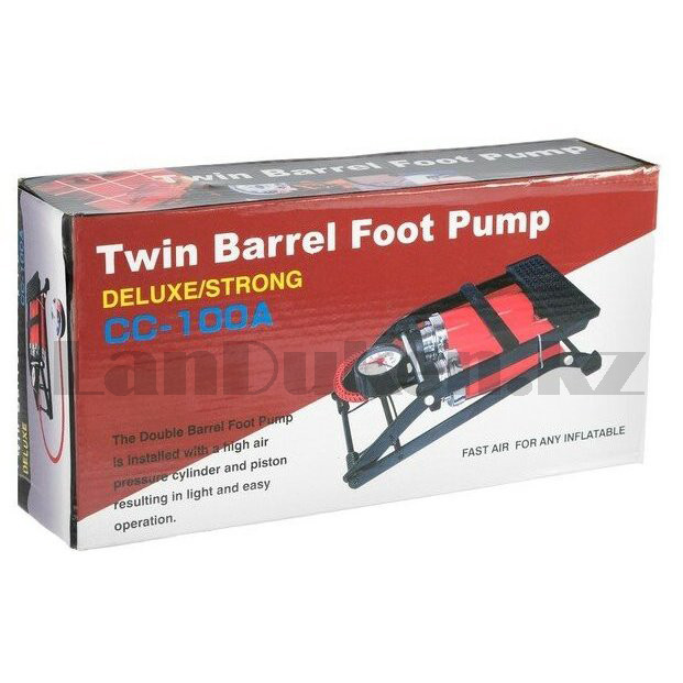 Напольный ножной насос Twin Barrel Foot Pump - фото 3 - id-p104899451
