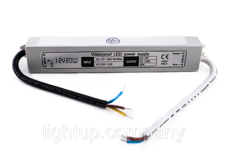 Блок питания 12V/ 1,5 А / 20W IP67