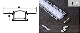 Алюминиевый профиль для светодиодный ленты под левкас  22 мм
