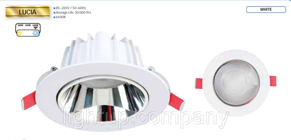 LightUP Точечный светильник 30 W downlight LUCIA, фото 1