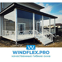 Мягкие окна в веранду, установка гибких окон для веранды Windflex