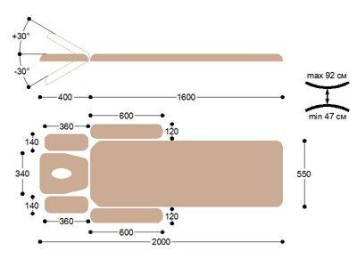 Массажная кушетка Heliox с электроприводом EH6 (Ширина ложа 60 см) - фото 2 - id-p104901906